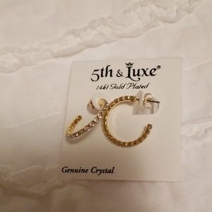 5th&Luxe 14kt  gold plated earrings